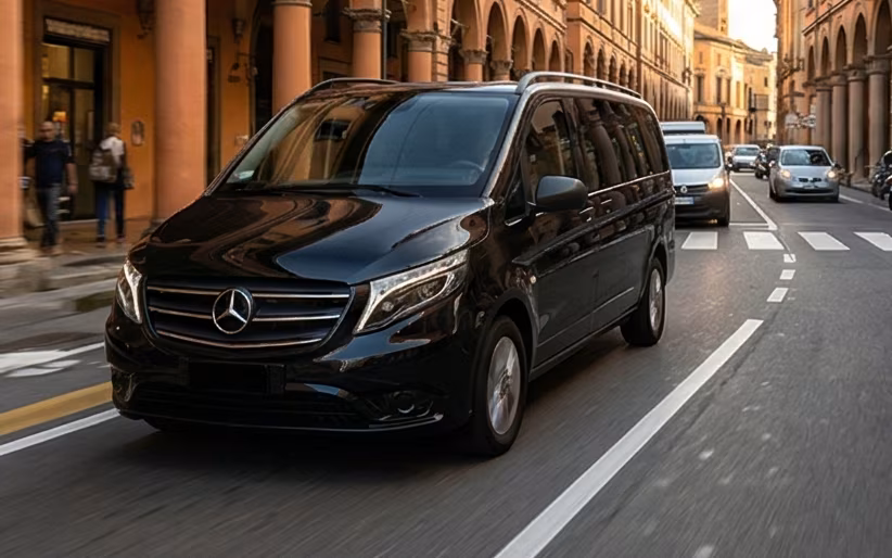 Mercedes Vito at the Colosseum